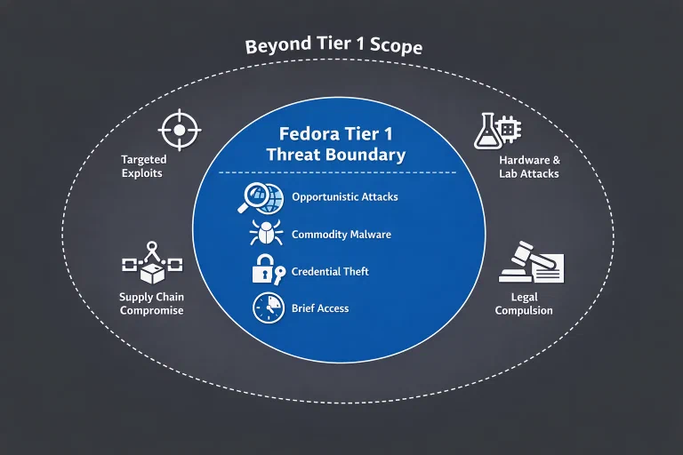 Fedora Tier 1 Threat Boundary Diagram